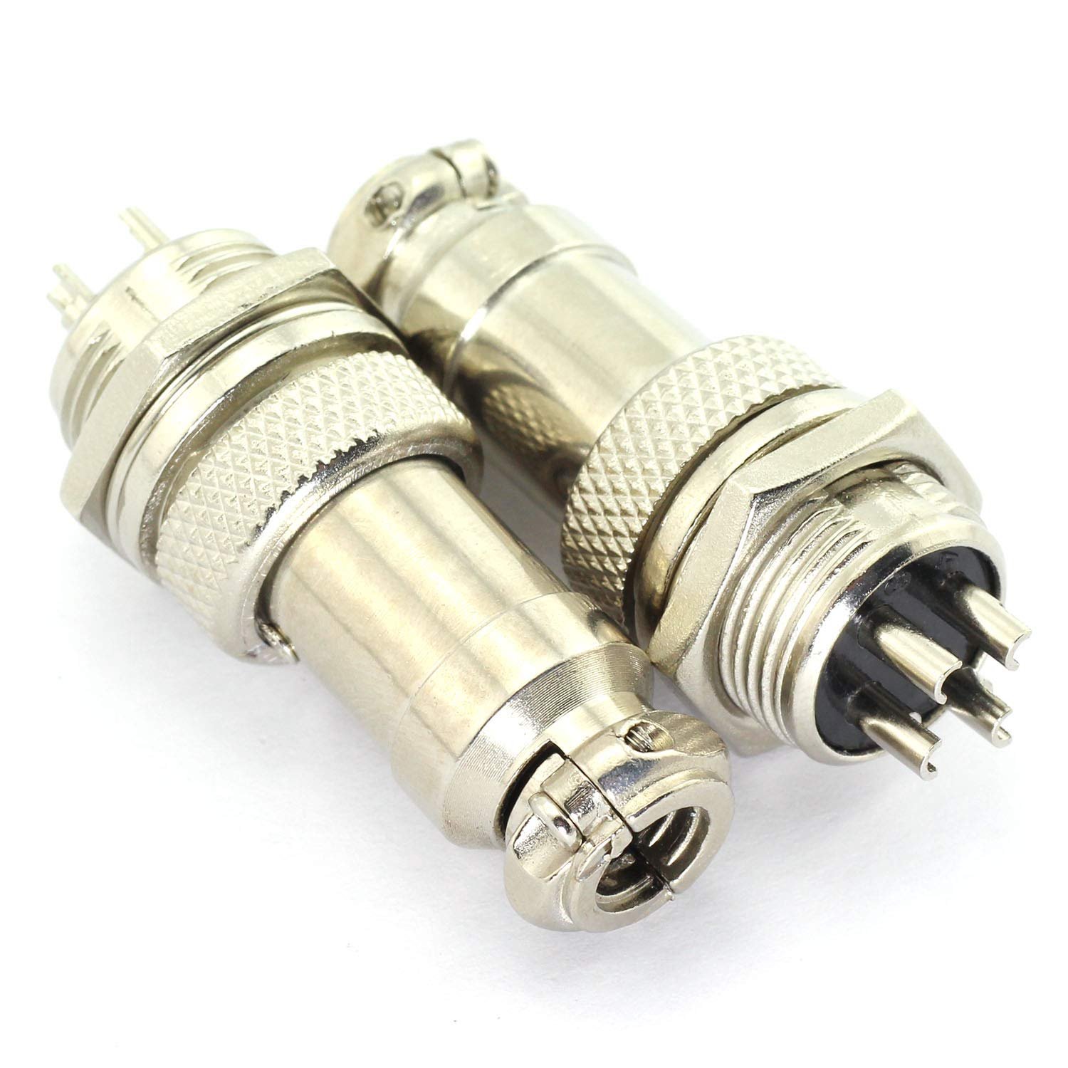 GX16 4Pin Male Female Circular Aviation Connector Plug 16MM Wire Panel Metal - الصورة 2