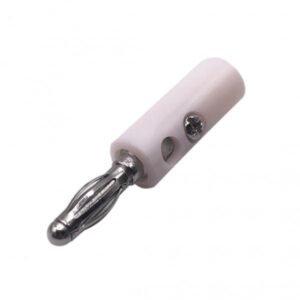 Banana Plug- Male - 4mm - White
