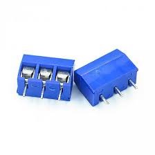 Blue 3-Pins Screw Terminal Block Connector