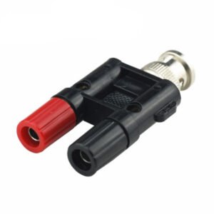BNC Male Plug to Two Dual 2 Banana Jack Binding Coaxial Adapter Connector